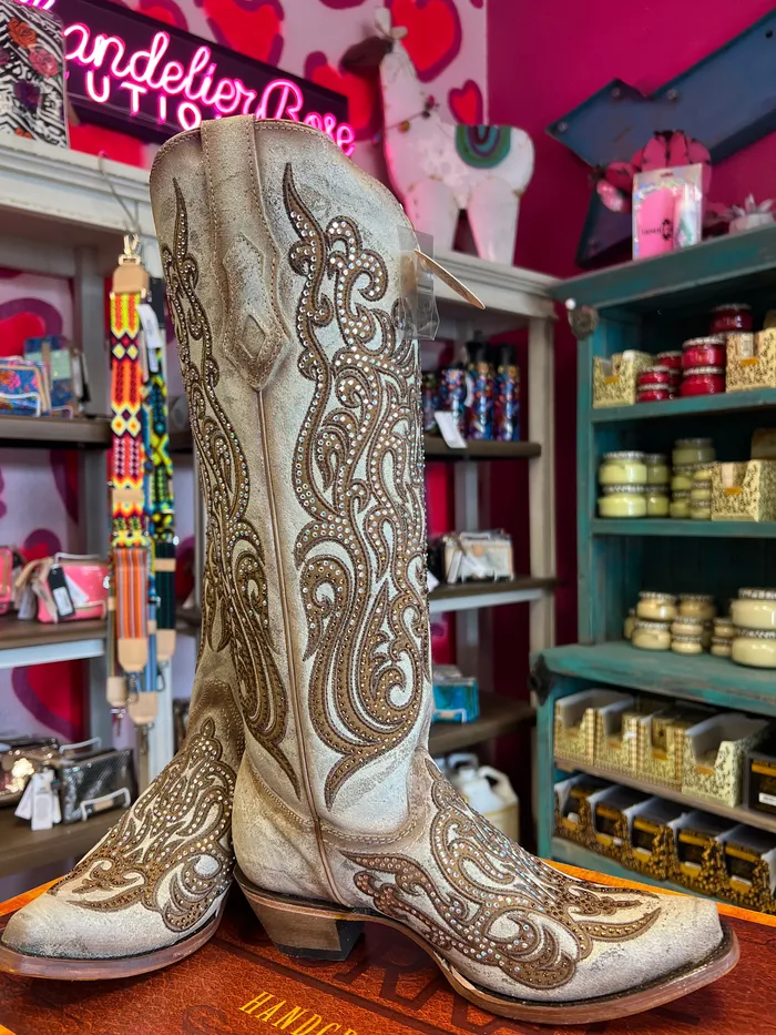 CORRAL Earrings CORRAL WOMENS DISTRESSED CAMEL OVERLAY CRYSTALS WESTERN BOOT C4114 CORRAL Earrings CORRAL WOMENS DISTRESSED CAMEL OVERLAY CRYSTALS WESTERN BOOT C4114