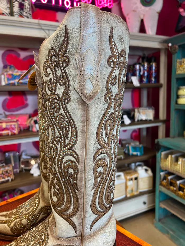 CORRAL Earrings CORRAL WOMENS DISTRESSED CAMEL OVERLAY CRYSTALS WESTERN BOOT C4114 CORRAL Earrings CORRAL WOMENS DISTRESSED CAMEL OVERLAY CRYSTALS WESTERN BOOT C4114