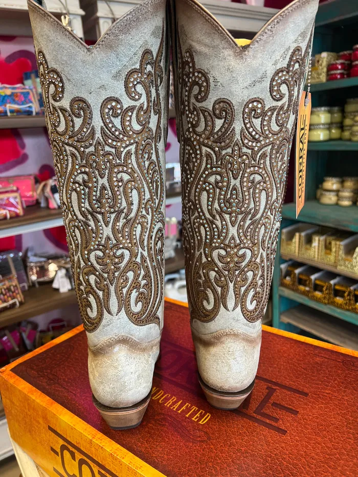 CORRAL Earrings CORRAL WOMENS DISTRESSED CAMEL OVERLAY CRYSTALS WESTERN BOOT C4114 CORRAL Earrings CORRAL WOMENS DISTRESSED CAMEL OVERLAY CRYSTALS WESTERN BOOT C4114