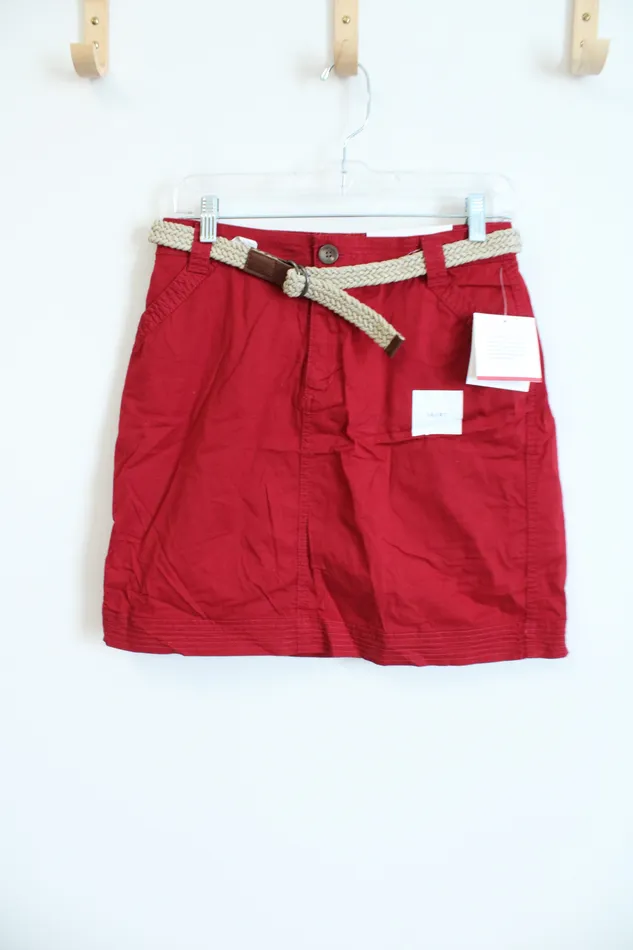 Croft Barrow NEW Croft Barrow Red Classic Fit Cargo Skirt 6 Earrings