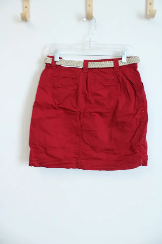 Croft Barrow NEW Croft Barrow Red Classic Fit Cargo Skirt 6 Earrings