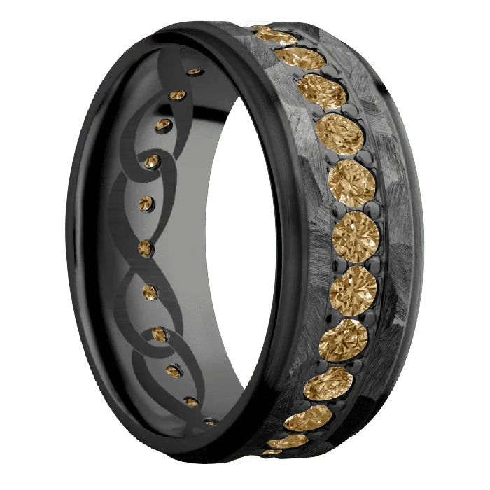 Earrings Lashbrook Zirconium Rock Satin Finish