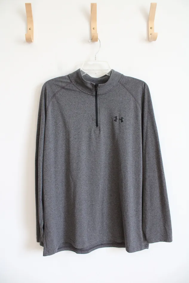 Under Armour Under Armour Gray Athletic Quarter Zip Sweatshirt XL Earrings