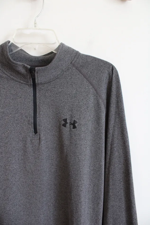 Under Armour Under Armour Gray Athletic Quarter Zip Sweatshirt XL Earrings