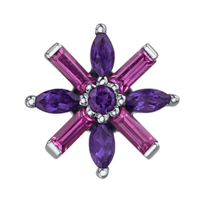 Necklaces Body Vision BVLA Nayru Threaded End in Gold with Rhodolite Amethyst Necklaces Body Vision BVLA Nayru Threaded End in Gold with Rhodolite Amethyst