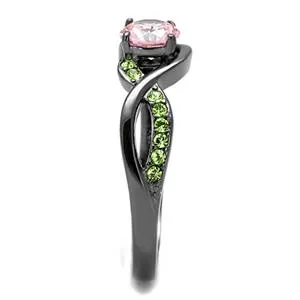 Rings CJE3132 Wholesale Womens Stainless Steel IP Light Black Rose AAA Grade CZ Fashion Ring Green Rings CJE3132 Wholesale Womens Stainless Steel IP Light Black Rose AAA Grade CZ Fashion Ring Green