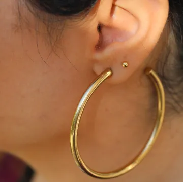 18K GoldFilled Large Hoop Earrings Jewelvers Earrings 18K GoldFilled Large Hoop Earrings Jewelvers Earrings
