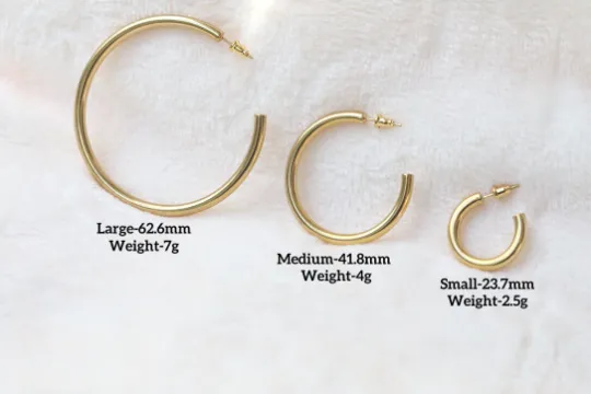 18K GoldFilled Large Hoop Earrings Jewelvers Earrings 18K GoldFilled Large Hoop Earrings Jewelvers Earrings