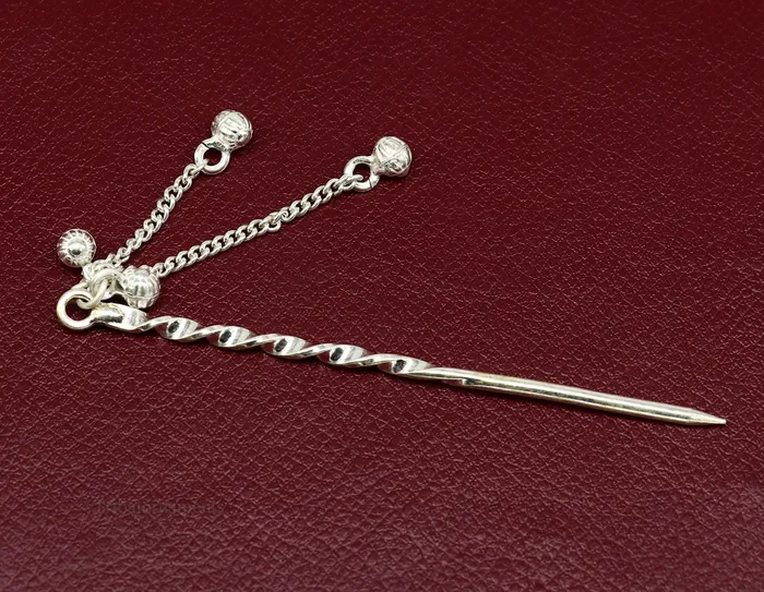 35 inches long handmade solid sterling silver eyeliner stick kajal sticks surma stick fabulous brides vintage style gift su394 TRIBAL ORNAMENTS Necklaces
