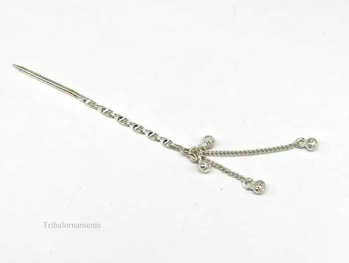 35 inches long handmade solid sterling silver eyeliner stick kajal sticks surma stick fabulous brides vintage style gift su394 TRIBAL ORNAMENTS Necklaces
