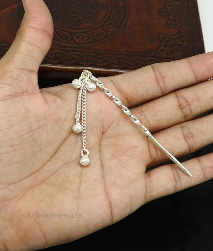 35 inches long handmade solid sterling silver eyeliner stick kajal sticks surma stick fabulous brides vintage style gift su394 TRIBAL ORNAMENTS Necklaces