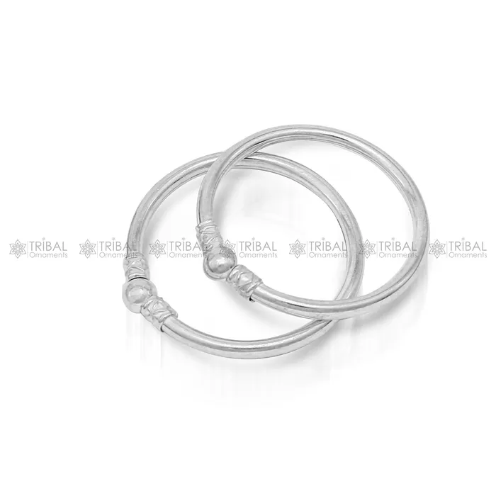 925 sterling silver handmade baby bangle bracelet kada unisex customized jewelry nsk848 TRIBAL ORNAMENTS Bracelets