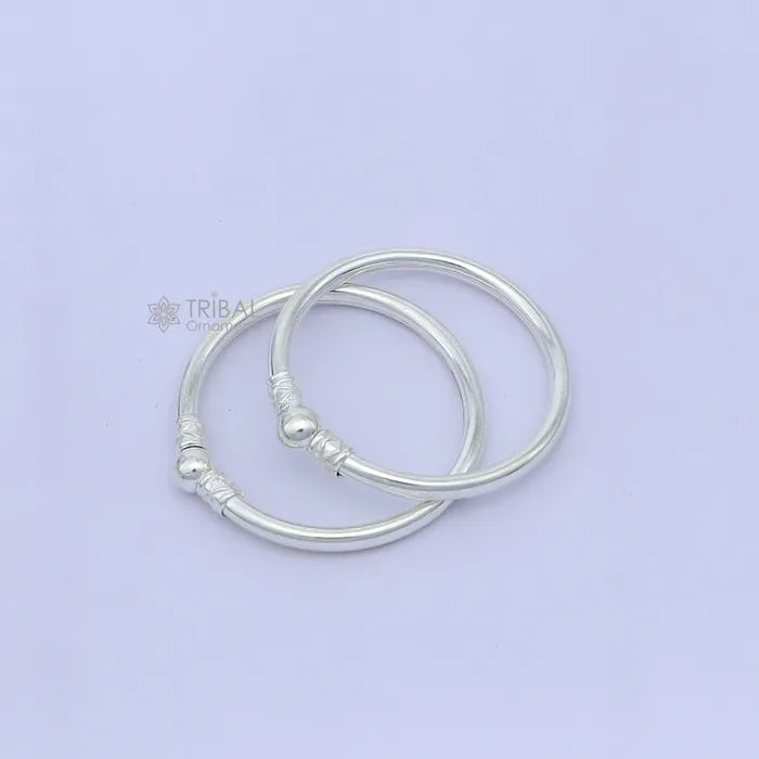 925 sterling silver handmade baby bangle bracelet kada unisex customized jewelry nsk848 TRIBAL ORNAMENTS Bracelets