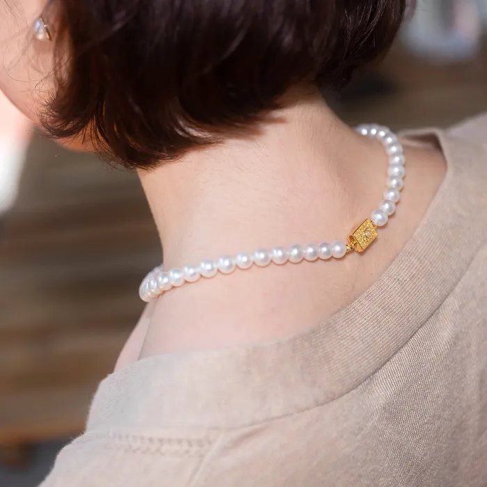 Asian Civilisations Museum Freshwater Pearl Necklace WN00397 New Yorker Collection Pearly Lustre Necklaces