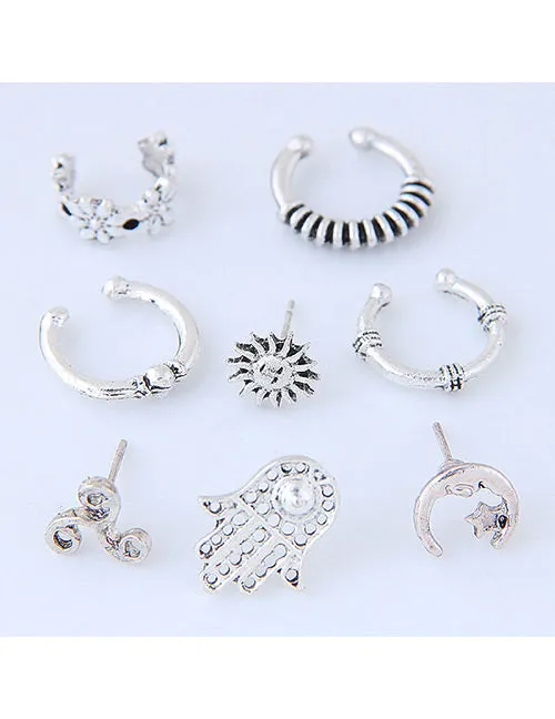 Earrings 02 E415 Earring Set 8 Piece
