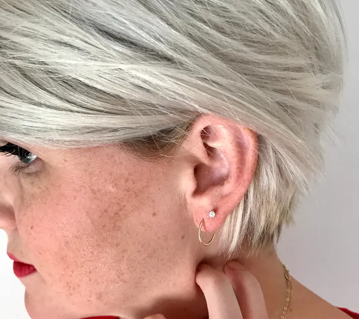 Earrings 3 mm Diamonds Delicate Halstead