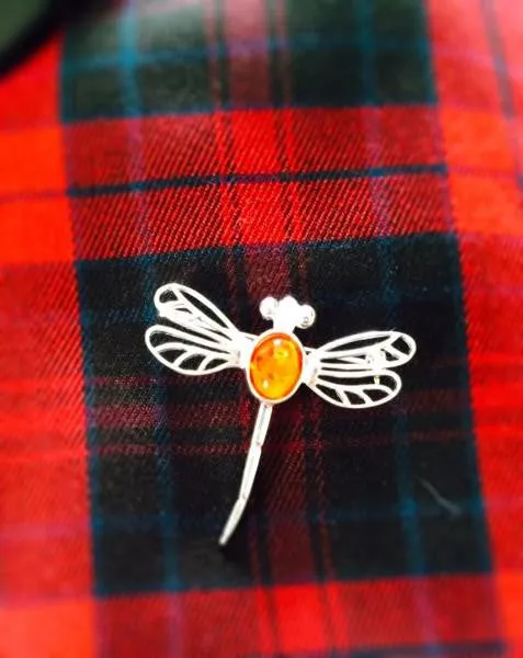 Earrings Outlander Inspired Dragonfly In Amber Brooch Hamilton Young