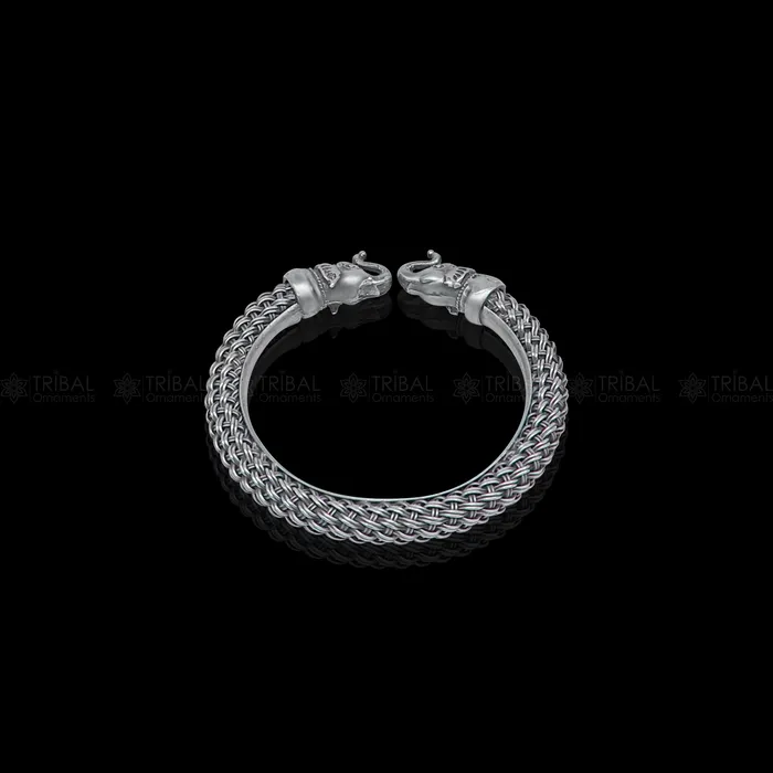 Elephant design 925 sterling silver handmade bangle bracelet kada nsk851 TRIBAL ORNAMENTS Bracelets Elephant design 925 sterling silver handmade bangle bracelet kada nsk851 TRIBAL ORNAMENTS Bracelets