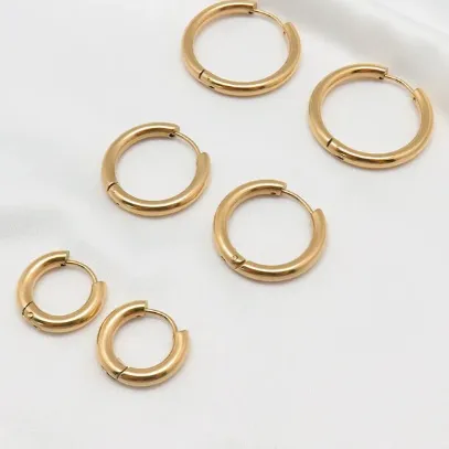 Jewelvers Earrings 18K GoldFilled Dainty Hoop Earrings 15mm Small Hoop Earrings Jewelvers Earrings 18K GoldFilled Dainty Hoop Earrings 15mm Small Hoop Earrings