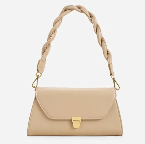 polly Earrings PB151 Beige Twisted Strap Purse