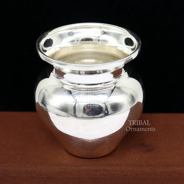 Pure 925 sterling silver handmade plain small Kalash or pot unique special silver puja article water or milk kalash pot india su1020 TRIBAL ORNAMENTS Rings Pure 925 sterling silver handmade plain small Kalash or pot unique special silver puja article water or milk kalash pot india su1020 TRIBAL ORNAMENTS Rings