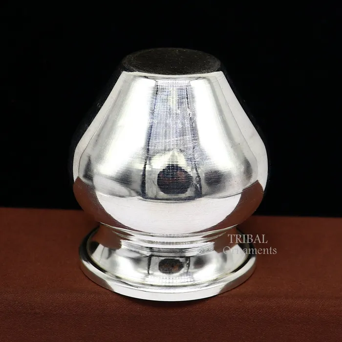 Pure 925 sterling silver handmade plain small Kalash or pot unique special silver puja article water or milk kalash pot india su1020 TRIBAL ORNAMENTS Rings Pure 925 sterling silver handmade plain small Kalash or pot unique special silver puja article water or milk kalash pot india su1020 TRIBAL ORNAMENTS Rings