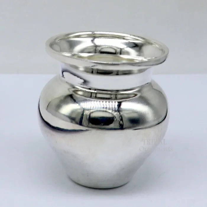 Pure 925 sterling silver handmade plain small Kalash or pot unique special silver puja article water or milk kalash pot india su1020 TRIBAL ORNAMENTS Rings Pure 925 sterling silver handmade plain small Kalash or pot unique special silver puja article water or milk kalash pot india su1020 TRIBAL ORNAMENTS Rings