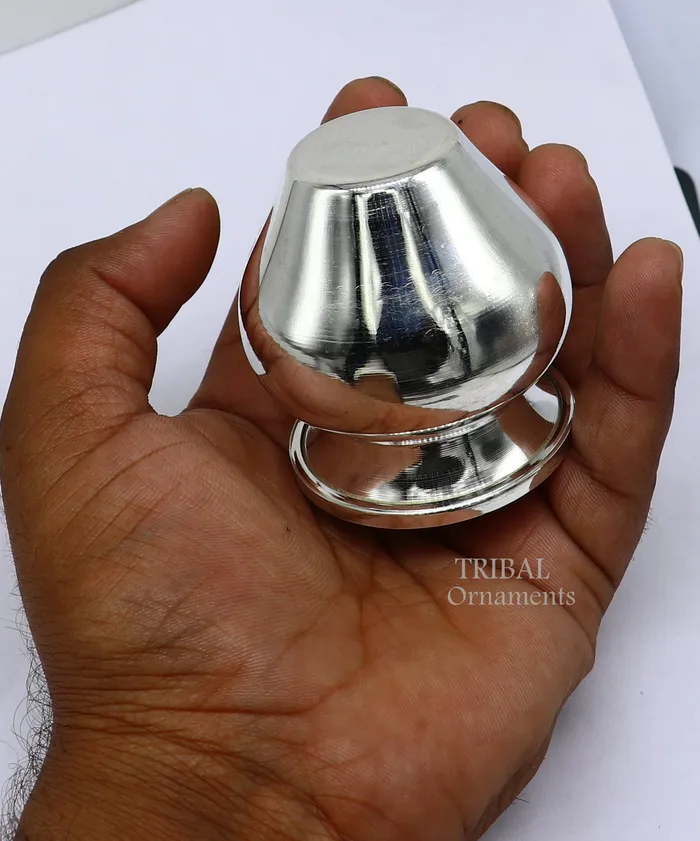 Pure 925 sterling silver handmade plain small Kalash or pot unique special silver puja article water or milk kalash pot india su1020 TRIBAL ORNAMENTS Rings Pure 925 sterling silver handmade plain small Kalash or pot unique special silver puja article water or milk kalash pot india su1020 TRIBAL ORNAMENTS Rings