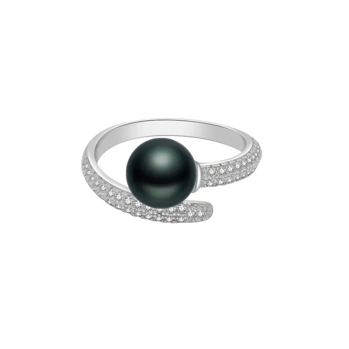Rings Pearly Lustre Elegant Saltwater Tahitian Pearl Ring WR00125