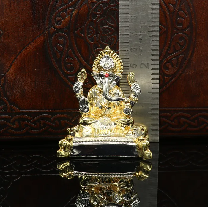 Rings TRIBAL ORNAMENTS Silver Ganesh Outside Silver Covering Inside Wax and Marble Lord Ganesha Silver Idol W1 Rings TRIBAL ORNAMENTS Silver Ganesh Outside Silver Covering Inside Wax and Marble Lord Ganesha Silver Idol W1