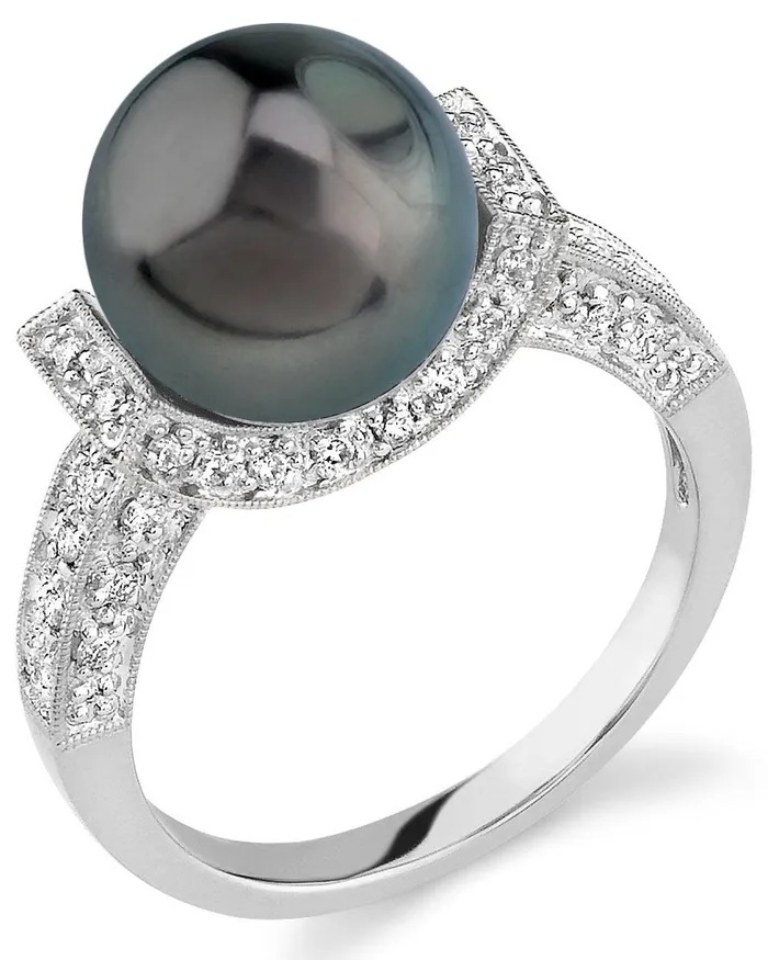 spt Rings Tahitian South Sea Pearl Sparkling Jewel Ring