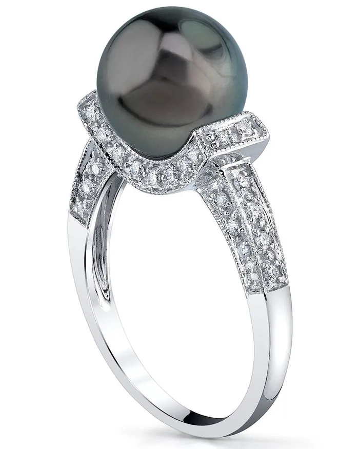 spt Rings Tahitian South Sea Pearl Sparkling Jewel Ring spt Rings Tahitian South Sea Pearl Sparkling Jewel Ring