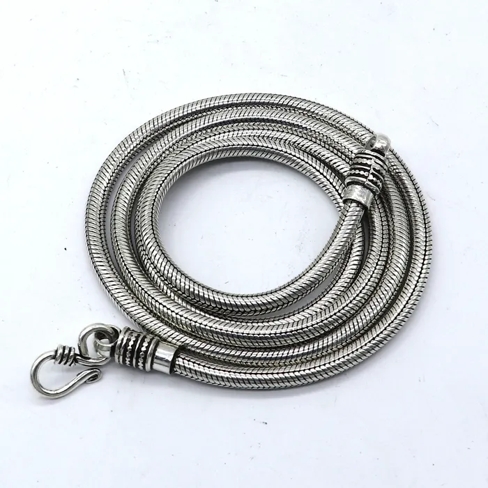TRIBAL ORNAMENTS Necklaces 42 mm 20 to 30 long chain 925 sterling silver handmade snake chain pendant chain necklace chain silver trendy chain ch599 TRIBAL ORNAMENTS Necklaces 42 mm 20 to 30 long chain 925 sterling silver handmade snake chain pendant chain necklace chain silver trendy chain ch599