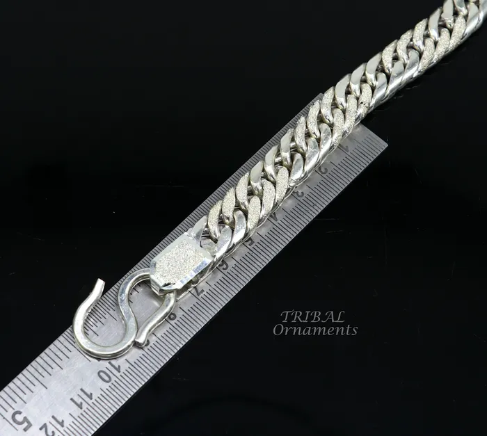 TRIBAL ORNAMENTS Necklaces 925 sterling silver handmade vintage design Custom Cuban curb link chain solid heavy necklace chain for boys mens gifting jewelry ch163