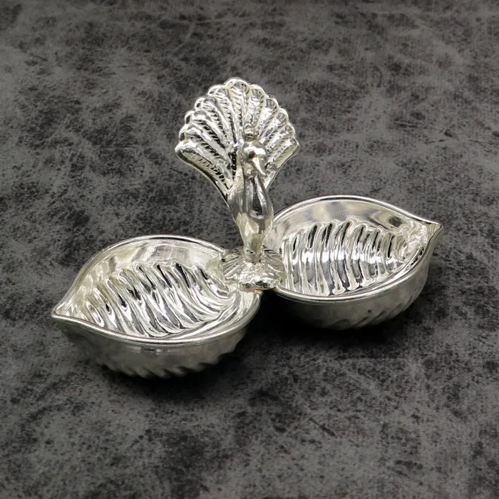 TRIBAL ORNAMENTS Necklaces Vintage design handmade 925 sterling silver gorgeous peacock style tilak combo bowl tilak patra puja utensils temple article su178 TRIBAL ORNAMENTS Necklaces Vintage design handmade 925 sterling silver gorgeous peacock style tilak combo bowl tilak patra puja utensils temple article su178