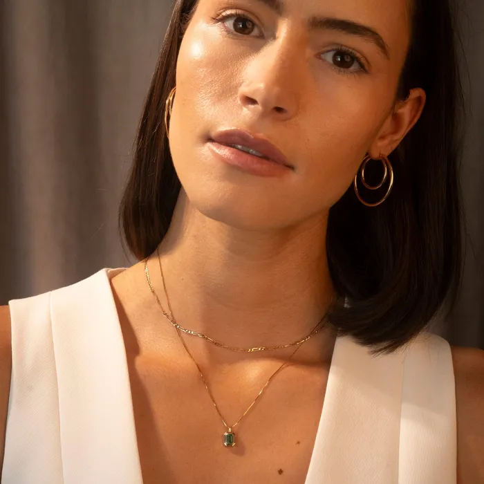 14k Thin Figaro Necklace Rose Gypsy Necklaces