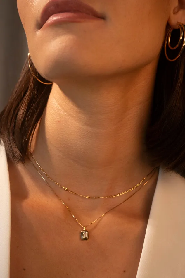 14k Thin Figaro Necklace Rose Gypsy Necklaces