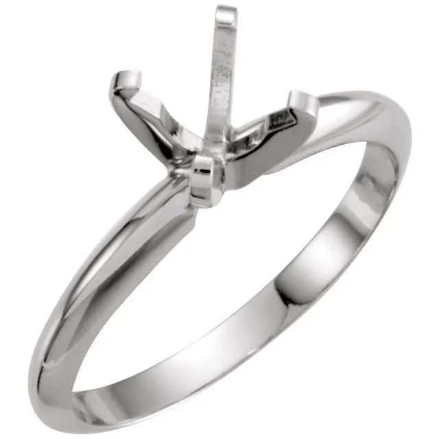 14K White Gold Solitaire Ring Mount Engagement Collections Rings