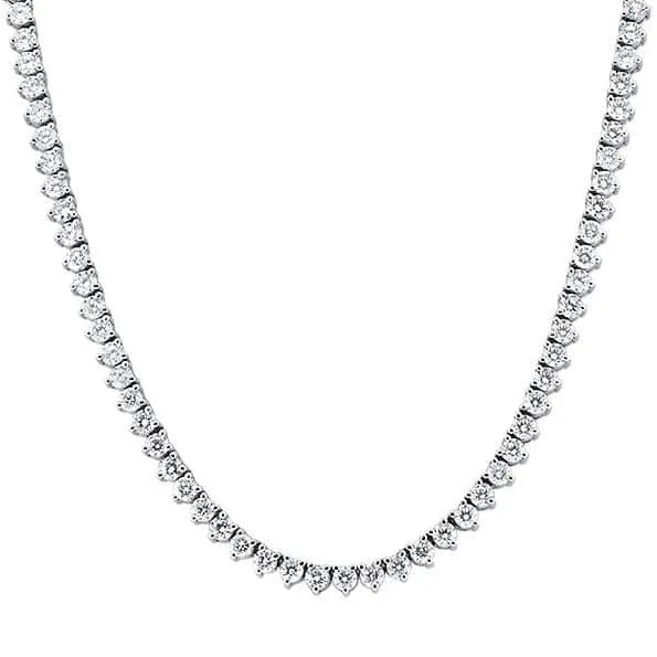 14kt White Gold Tennis Necklace With 1324ct Diamonds NEC177200 Diamond Source NYC Necklaces