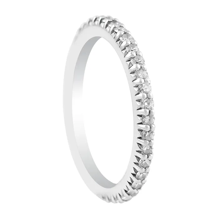 18k White Gold Bella Vita Single Row Diamond Ring Ritani Rings