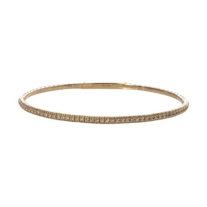 50ctw Diamond 14K Yellow Gold Flexible Tennis Bangle Croghans PreStyled Sets 50ctw Diamond 14K Yellow Gold Flexible Tennis Bangle Croghans PreStyled Sets