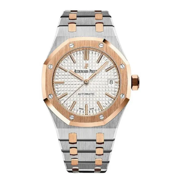 Audemars Piguet Bracelets Audemars Piguet Royal Oak Selfwinding 37mm Watch Ref 15450SROO1256SR01 Silver Dial Two Tone Stainless Steel 18K Rose Gold Bracelet Audemars Piguet Bracelets Audemars Piguet Royal Oak Selfwinding 37mm Watch Ref 15450SROO1256SR01 Silver Dial Two Tone Stainless Steel 18K Rose Gold Bracelet