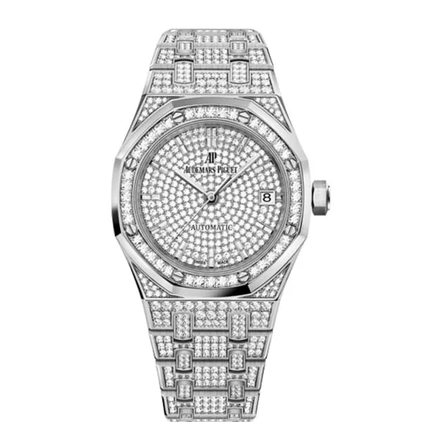 Audemars Piguet Bracelets Audemars Piguet Royal Oak Selfwinding 37mm Watch Ref 15452BCZZ1258BC01 Pave Diamond Dial 18K White Gold Diamond Bracelet Audemars Piguet Bracelets Audemars Piguet Royal Oak Selfwinding 37mm Watch Ref 15452BCZZ1258BC01 Pave Diamond Dial 18K White Gold Diamond Bracelet