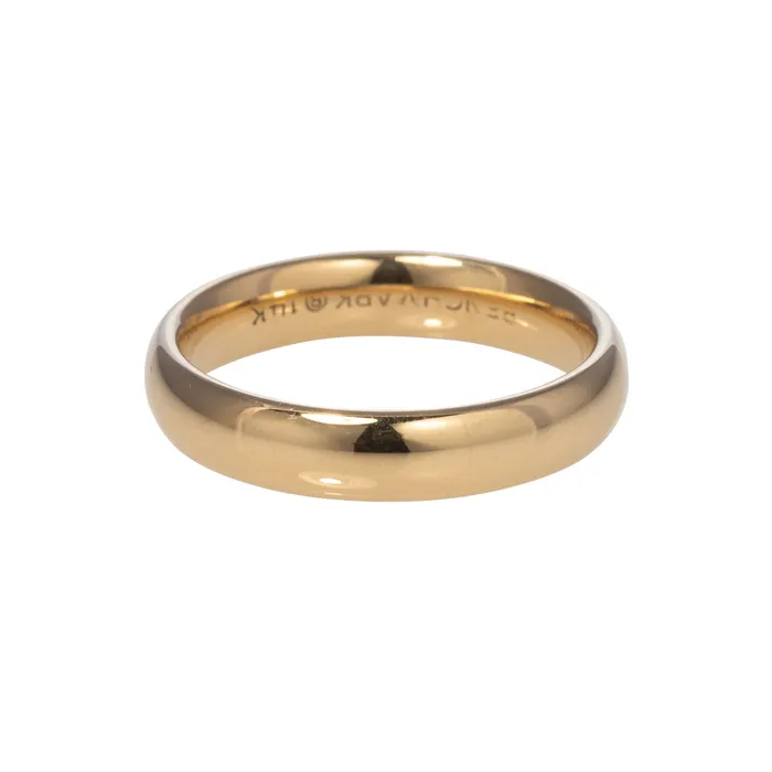 Benchmark 14K Yellow Gold Regular Comfort Fit Wedding Band 4mm Rings