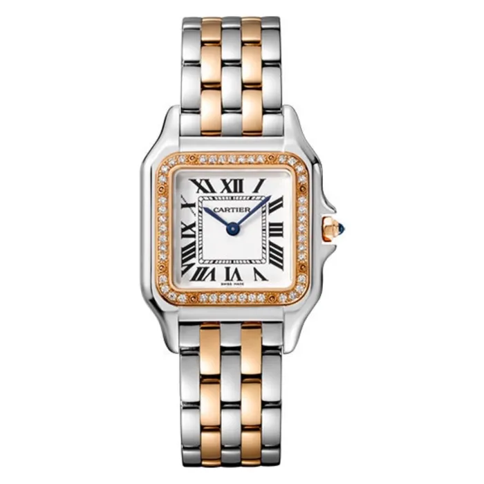 Bracelets Cartier Cartier Panthere de Cartier 37mm Watch Ref W3PN0007 Silver Roman Dial Diamond Bezel in 18K Rose Gold Case Two Tone Stainless Steel 18K Rose Gold Bracelet Bracelets Cartier Cartier Panthere de Cartier 37mm Watch Ref W3PN0007 Silver Roman Dial Diamond Bezel in 18K Rose Gold Case Two Tone Stainless Steel 18K Rose Gold Bracelet