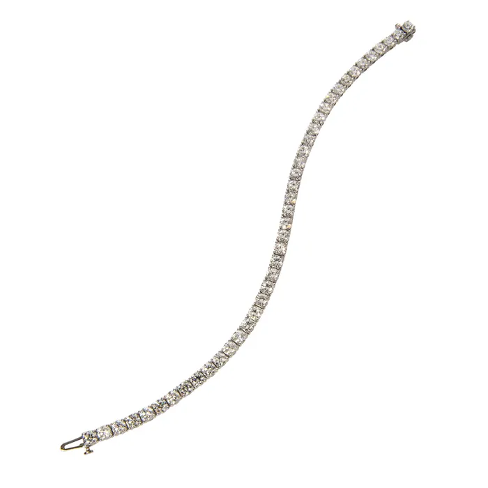 Bracelets Croghans 986ctw Diamond 18K White Gold Tennis Bracelet