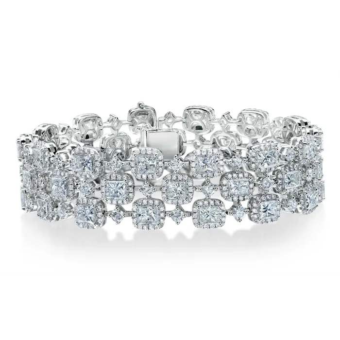 Bracelets Meierotto Jewelers 18K White Gold Wide Diamond Bracelet