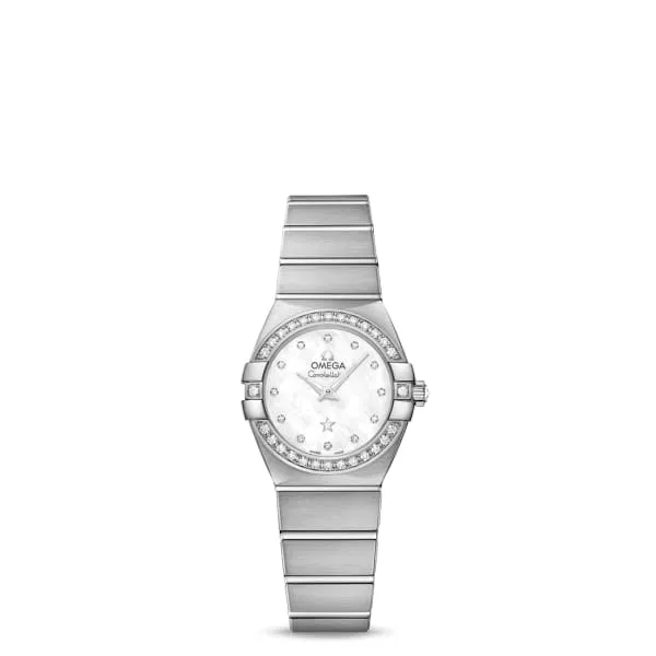 Bracelets Omega Constellation 24mm Watch Ref 12355246055017 White Mother of Pearl Diamond Index Dial Diamond Bezel 18K Yellow Gold Bracelet Omega Bracelets Omega Constellation 24mm Watch Ref 12355246055017 White Mother of Pearl Diamond Index Dial Diamond Bezel 18K Yellow Gold Bracelet Omega