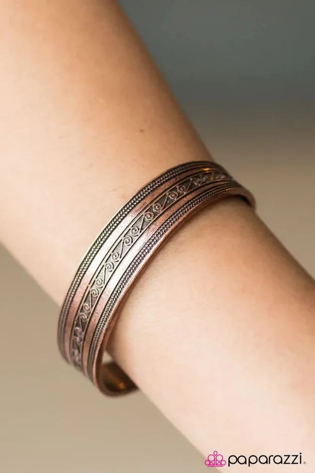 Bracelets Paparazzi Bracelet My Oh MAYAN Copper Paparazzi Jewelry