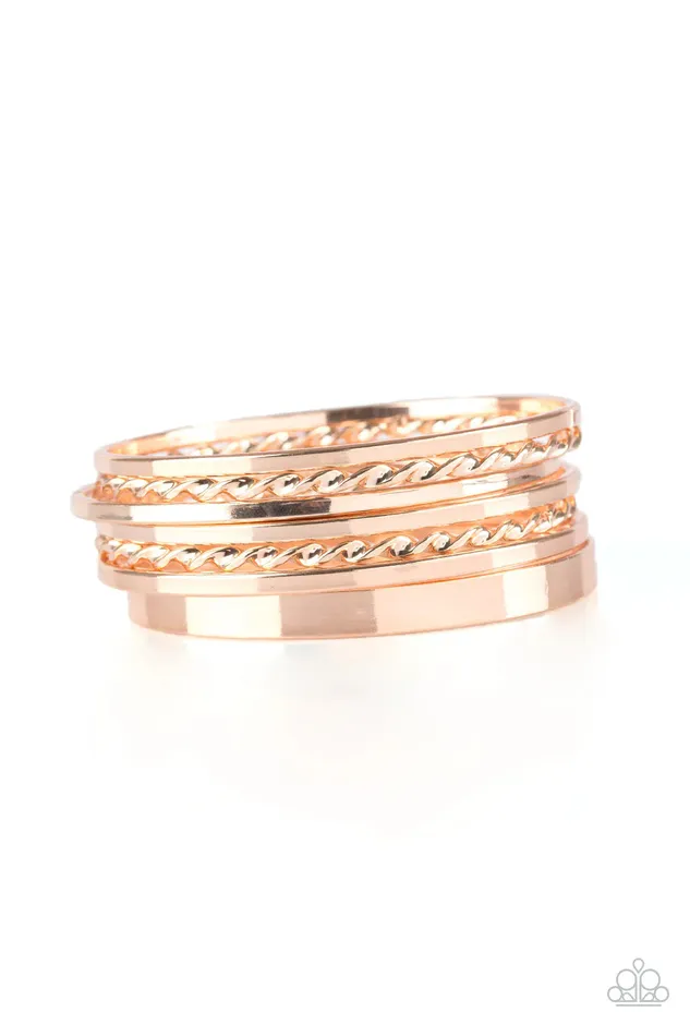 Bracelets Paparazzi Jewelry Paparazzi Bracelet Basic Blend Rose Gold